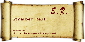 Strauber Raul névjegykártya